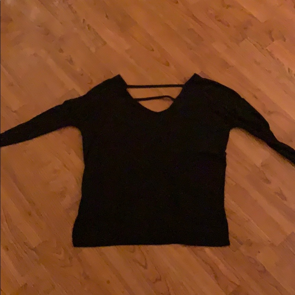 Black Longsleeve with Cutouts